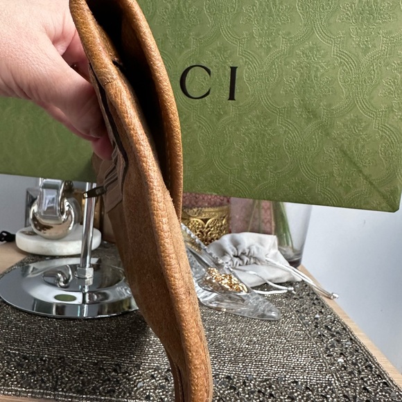 Rare Gucci vintage boarskin and suede 1970s envelope clutch - Picture 11 of 17
